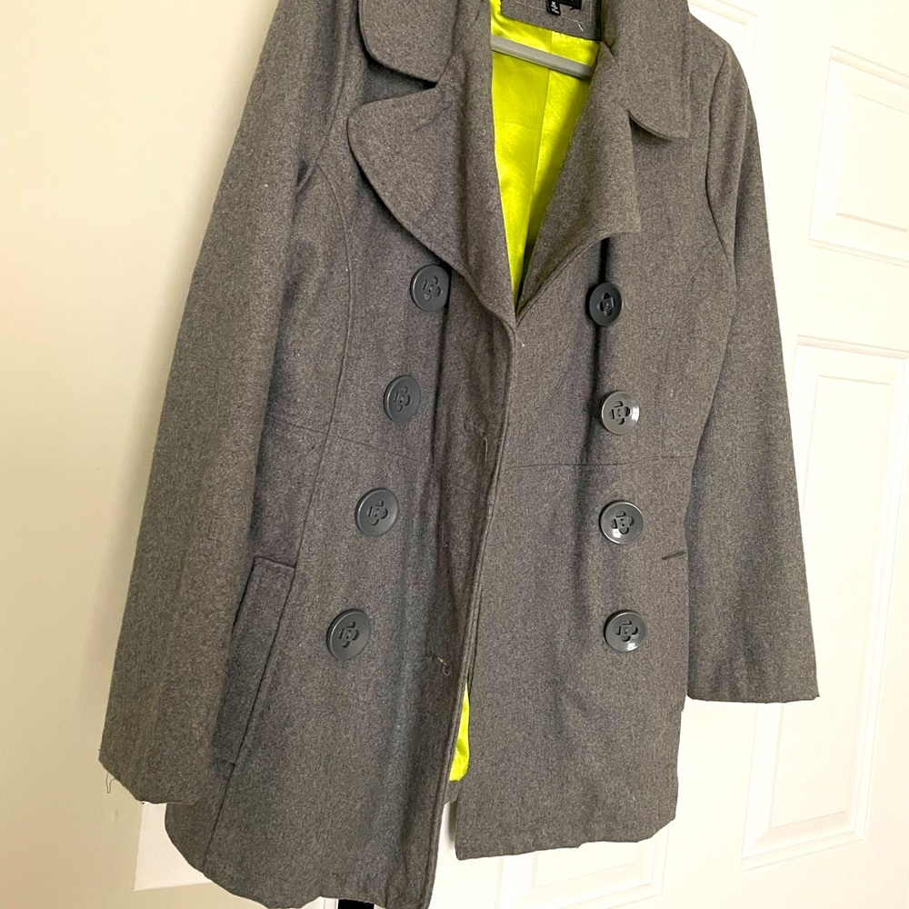 Gray pea coat
